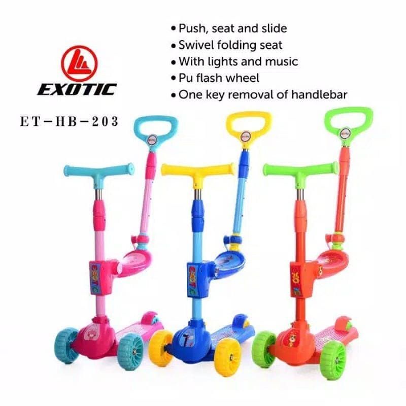 Scooter Anak Otoped 3 in 1 Exotic Skuter ET HB 203