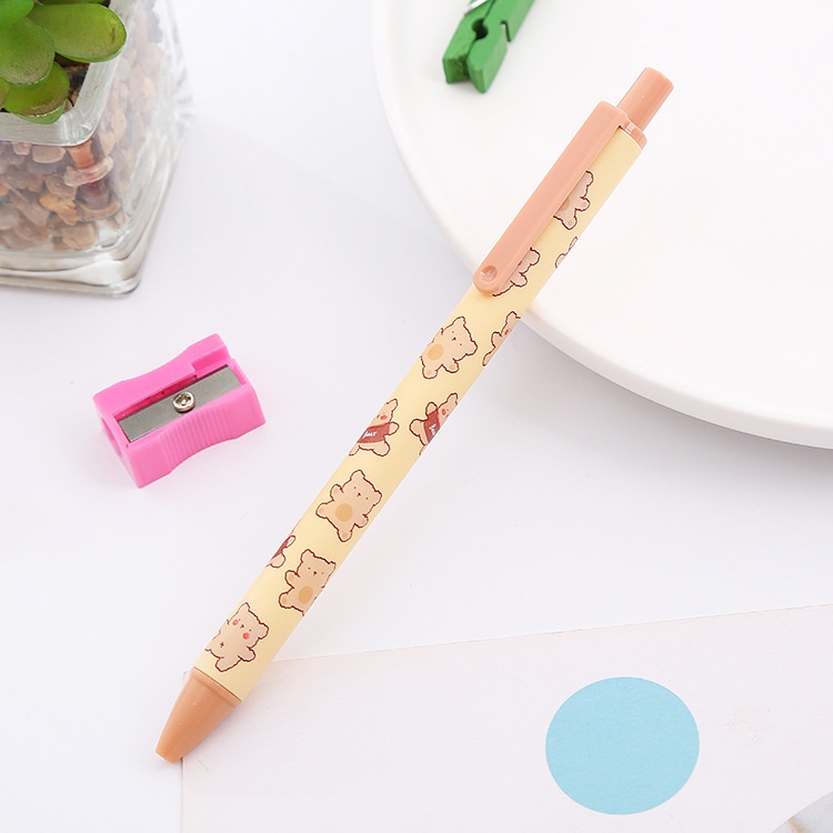 2pcs / Set Pulpen 0.5mm Motif Hewan Gaya Korea Untuk Sekolah / Kantor