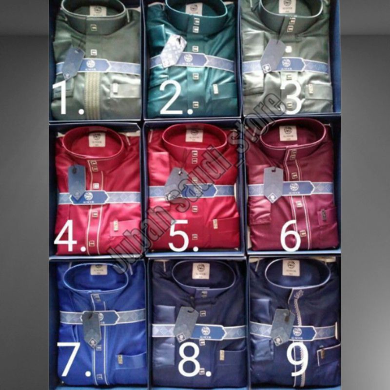 JUBAH AL NOOR PRIA/GAMIS POLYSTER/AL NOOR BORDIR/JUBAH SAUDI