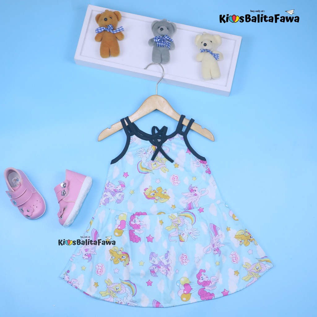 Dress Lilly uk 2-3 Tahun / Dres Balita Karakter Yukensi Daster Atasan Tidur Baju Anak Perempuan Adem