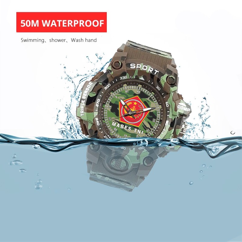 (SPECIAL EDITION) JAM TANGAN LOGO MABES TNI WATER RESISTANT NO.14