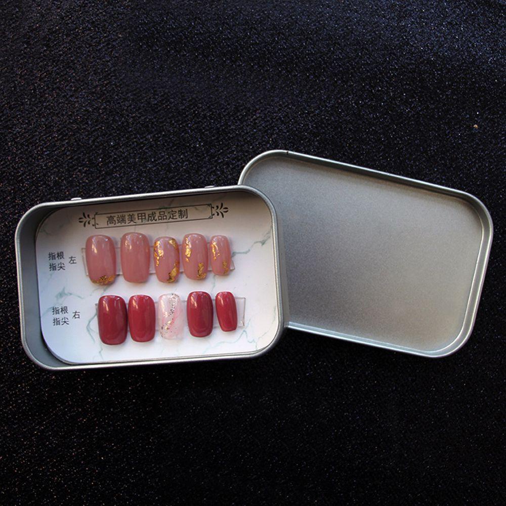 Mxbeauty Wearing Armor Packaging Box Besi Tahan Lama Salon Kuku Persegi Panjang Tahan Jatuh Kotak Kosong Nail Art Display Stand