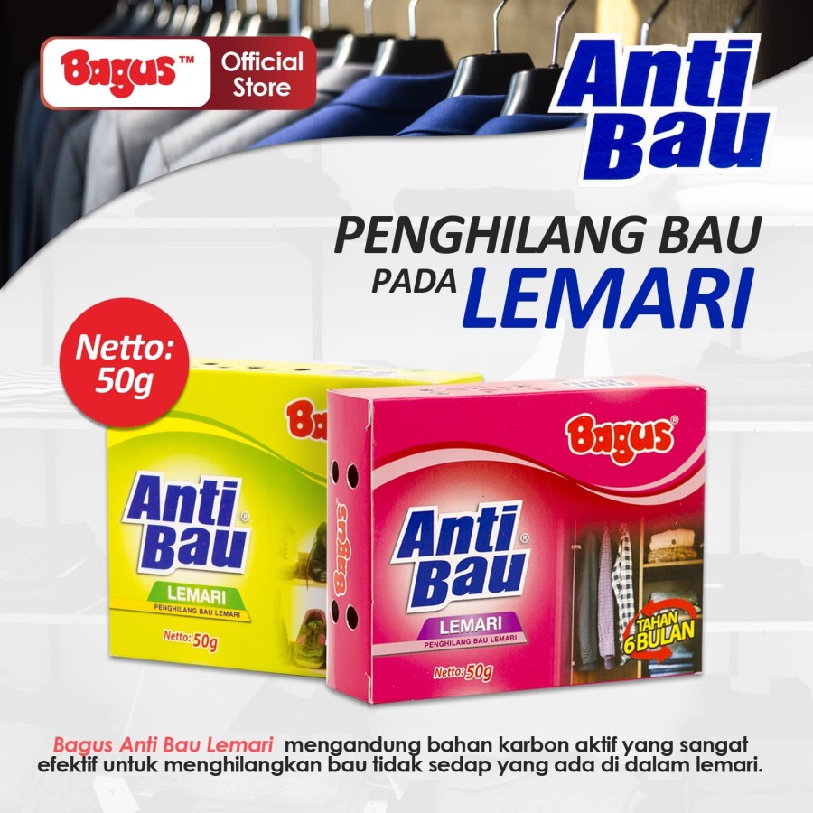 Penyerap / penghilang bau Bagus Anti Bau Lemari 50 gram