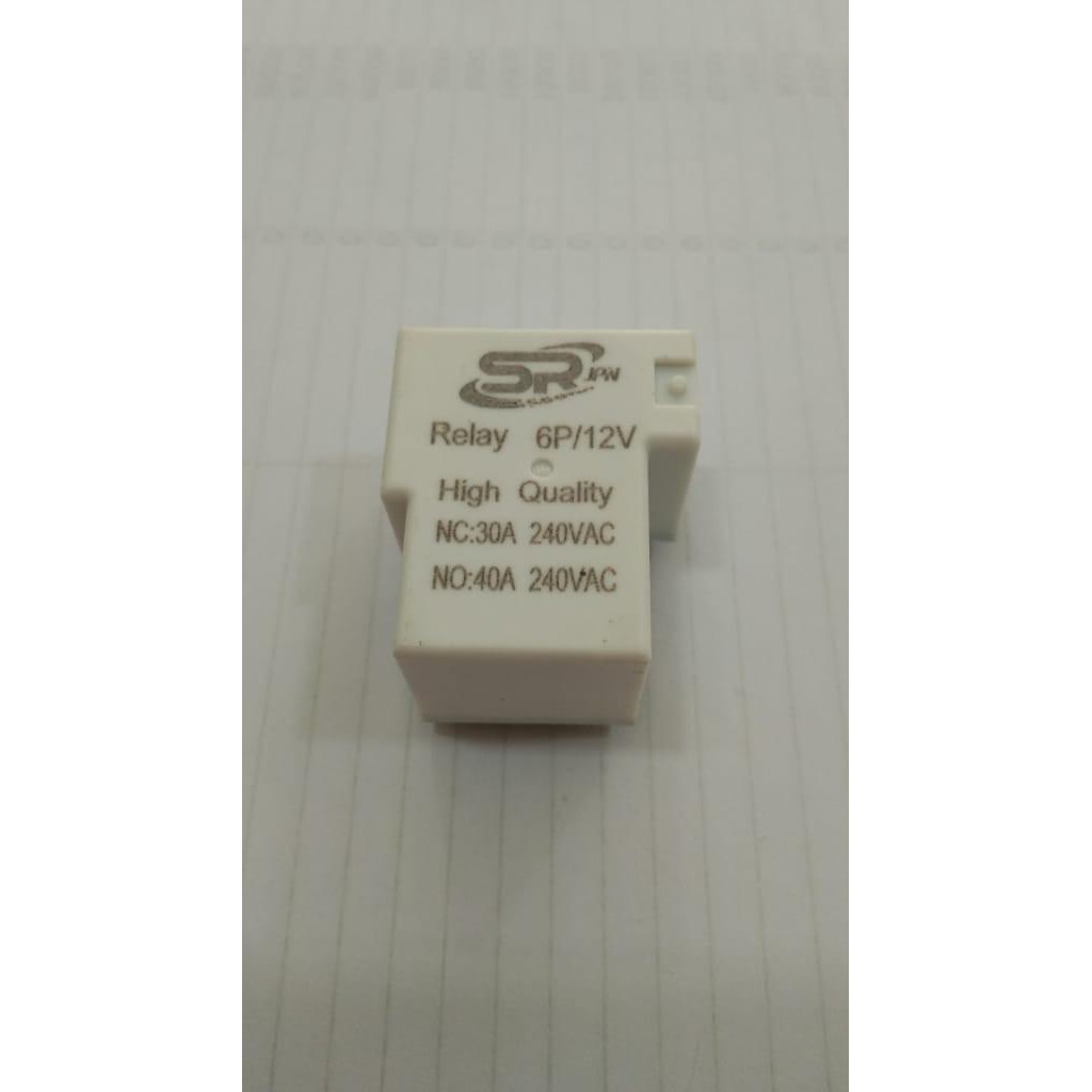 TERBATAS Relay 6P 12V Putih Relay Putih Kaki 6 12V SR JPN relay 12 volt