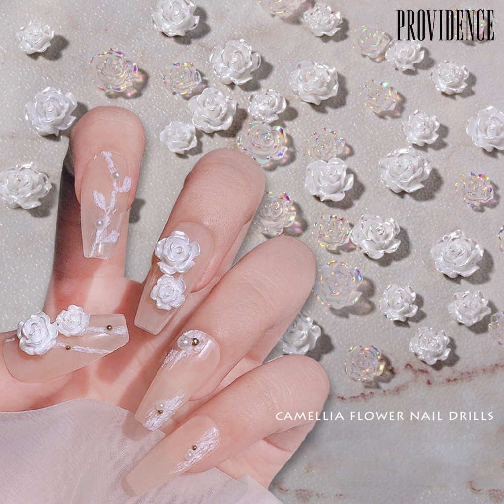 Providence 30pcs / Set Bunga Imitasi Aksen Glitter Untuk Aksesoris Nail Art / Manicure / Salon