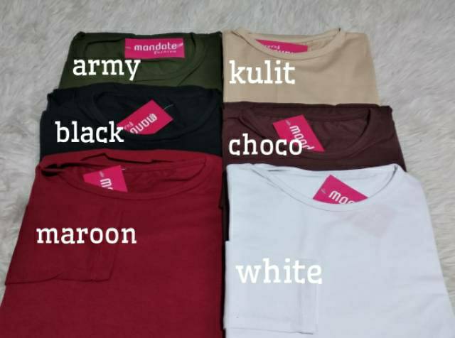 Manset kaos oblong bahan rayon premium size L