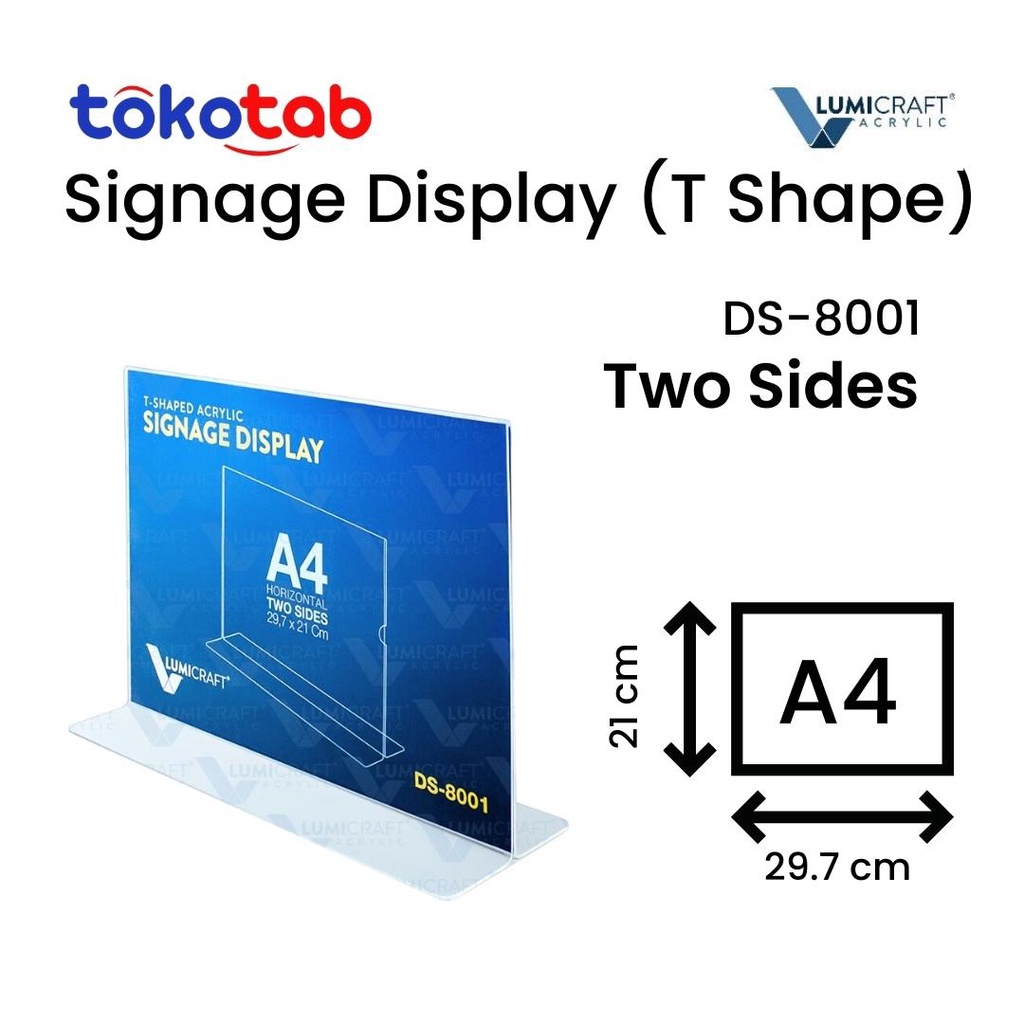 

ACRY DISP SIGN HOLD A4 HOR 2 SISI DS-8001