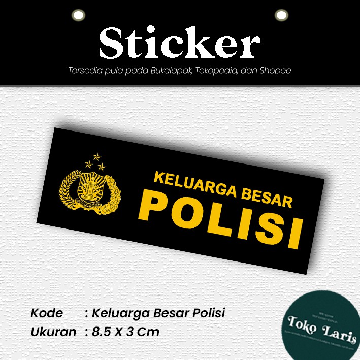 Sticker Plat Motor Dan Mobil Keluarga Besar POLISI [MINIMAL PEMBELIAN 4 PCS]