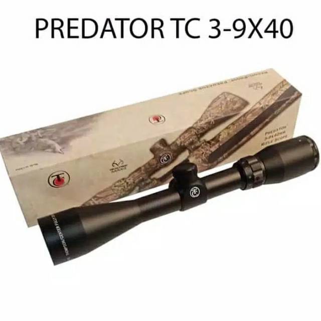 TELESKOP PREDATOR TC 3-9X40 (M-24) reticle 6 titik MILDOT