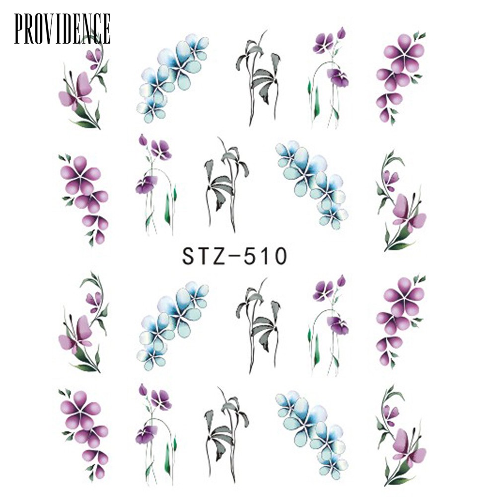 Providence Vintage Flowers Butterfly Water Transfer Art Nail Sticker Manicure DIY Decals