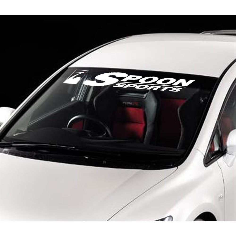 sticker stiker spoon sports kaca sticker mobil honda spoon sports jdm racing