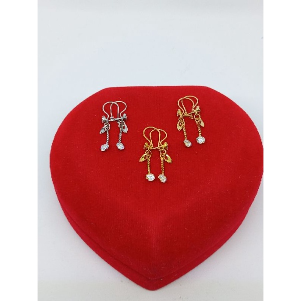 Anting kait panjang rumbai mainan S925 ) perhiasan perak 925 berlapis emas