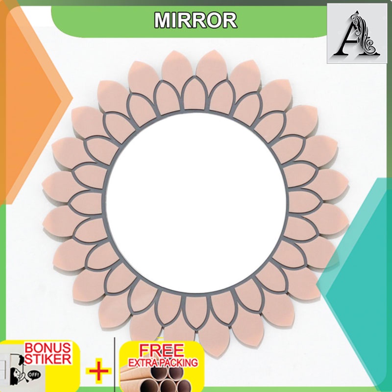 

Terlaris Cermin Dinding Hias Capiz Flower - Merah Muda