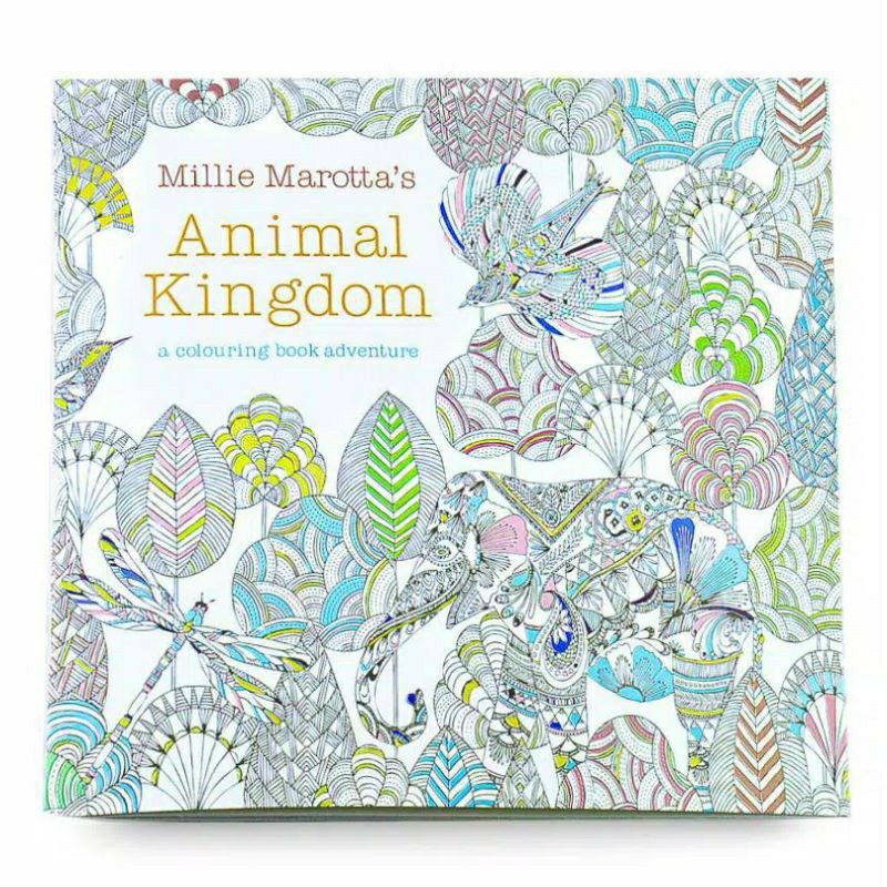 Adult Coloring Book Buku Mewarnai untuk Dewasa Sebagai Penghilang Stress-Animal Kingdom
