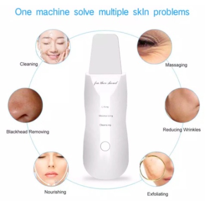 Ultrasonic skin scrubber ultrasonic scruber model spatula  pembersih komedo jerawat