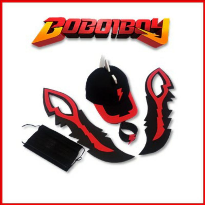 Topi Boboiboy Pedang (topi+gelang+pedang)