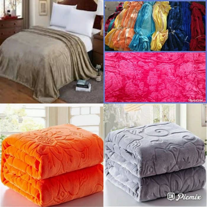 Selimut Bulu Jumbo Embose 200x230