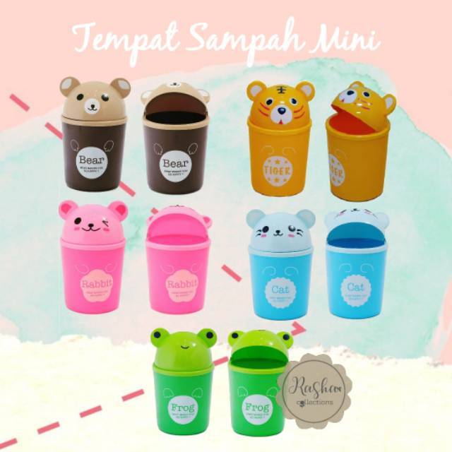 Tempat Sampah Tong Sampah Plastik Mini Karakter Shopee Indonesia