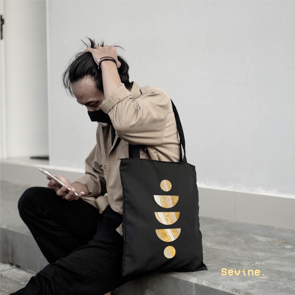 Sevine Totebag Tas Wanita Tote Bag Resleting Nordic Black Series - BNB