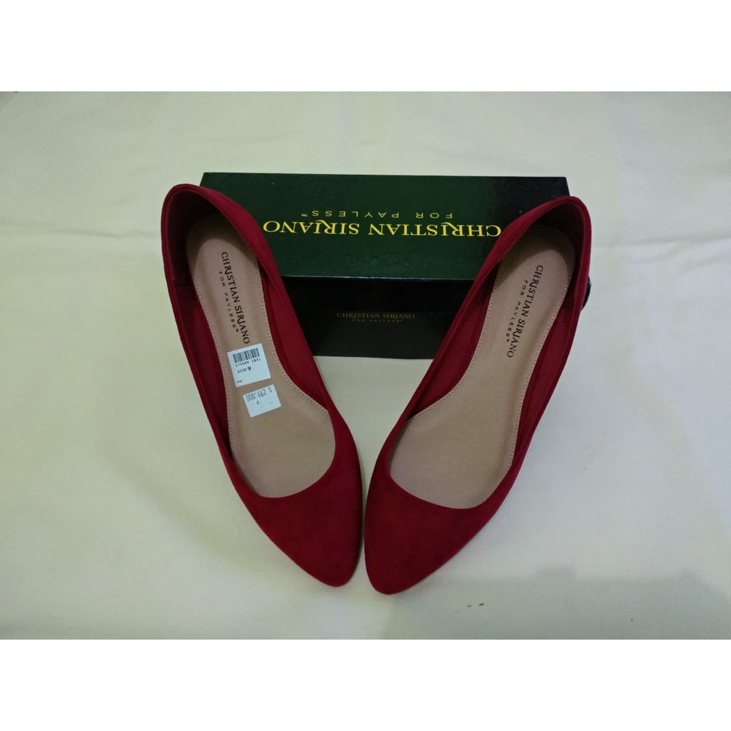 Flat Shoes/ Sepatu Flat Payless big size Wanita Ukuran 9 Warna Merah