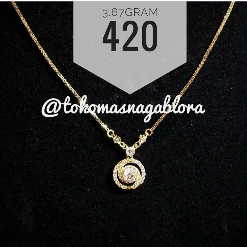KALUNG ITALY VANCY LIONTIN MATA EMAS 420