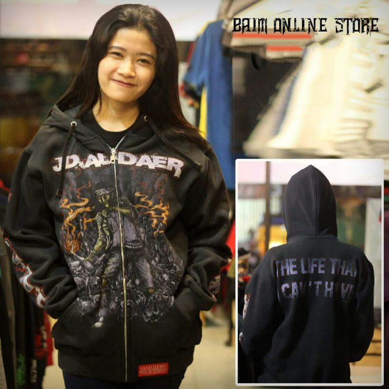 JAKET ZIPPER BAND METAL JAKET PRIA WANITA JAKET MUSIK JAKET INDONESIAN GOTHIC METAL HOODIE METAL SWE