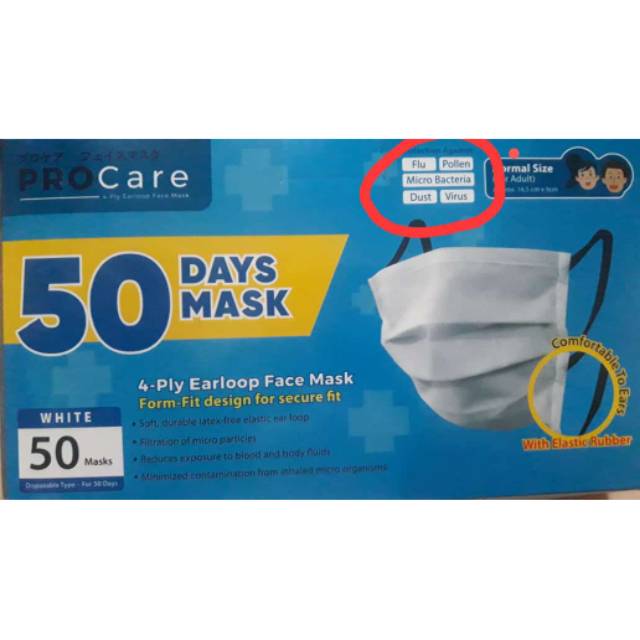 Procare masker 4 ply