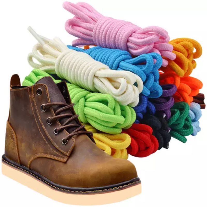 Tali Sepatu Bulat Warna Keren Murah 80cm 110cm