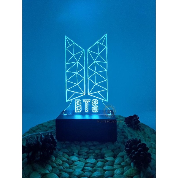 Lampu Tidur Akrilik BTS | Custom | Murah