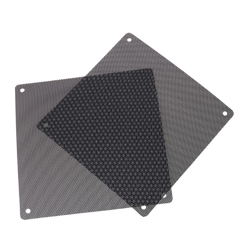 Bt Cuttable Computer Mesh Dustproof Cover Penutup Debu Chassis, 140x140mm PC PVC DIY Untuk Case Fan Cooler Filter Debu Hitam