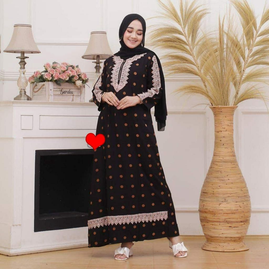 LONGDRESS  POLKA JARRA LUNA  / DASTER ARAB / DASTER  DAILY / LONGDRESS JARRA LUNA