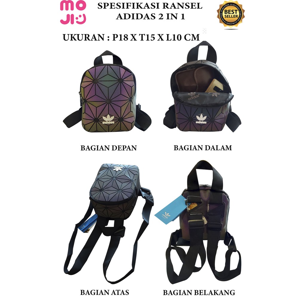 Tas Ransel ADIDAS Wanita 2in1 Issey Miyake 3D / Backpack Adidas Mini