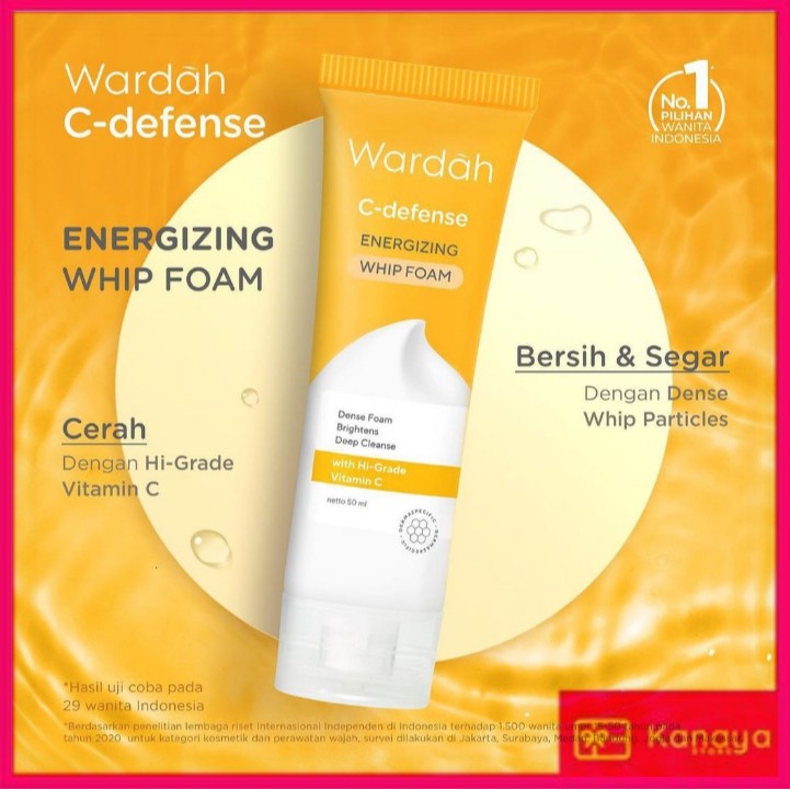 (BISA COD) Wardah C-defense Energizing Whip Foam ,Mousse Moisturizer