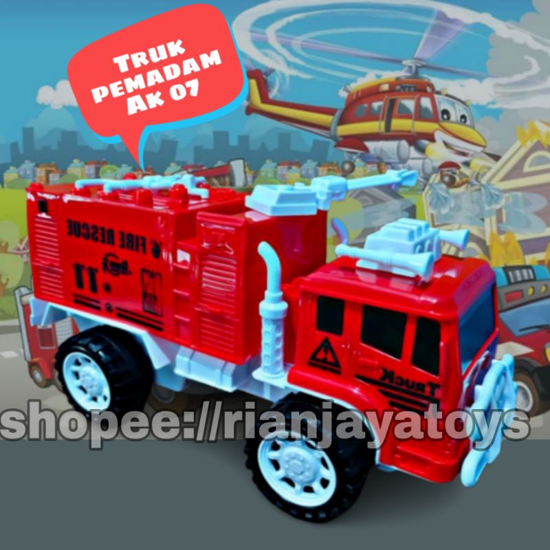 Mainan Mobil Pemadam Kebakaran - Mainan Anak Mobil Kebakaran Tangga Murah - Mobil Pemadam