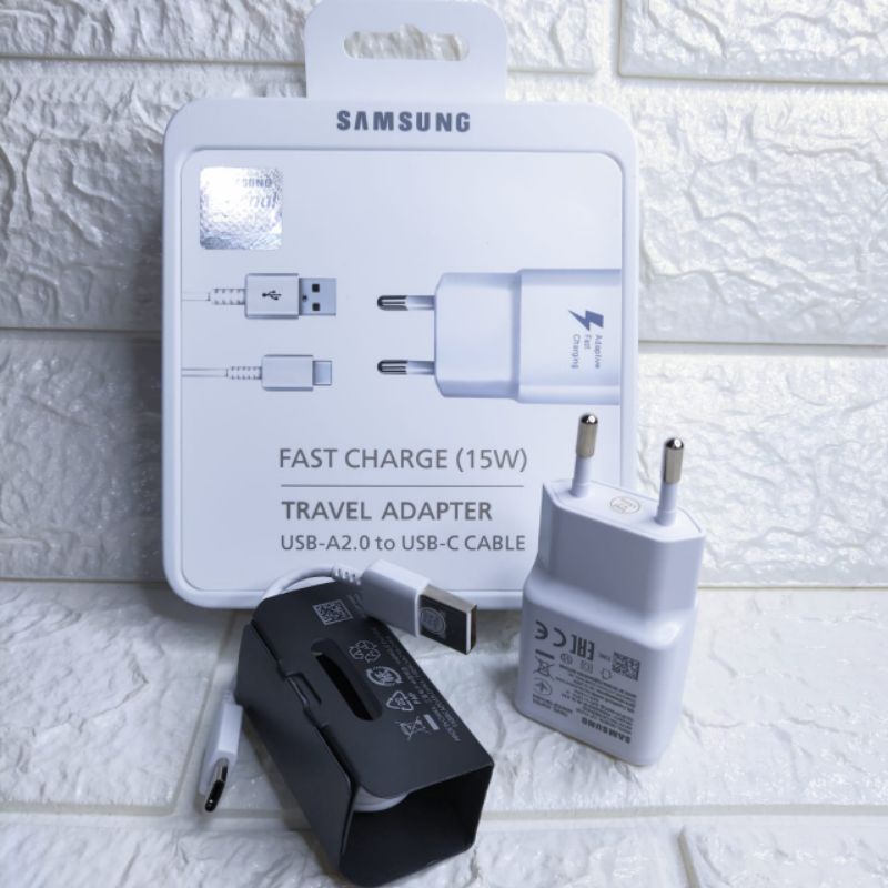 Charger Samsung 15W Original 100% Tipe-C Fast Charging / Charger Samsung S10 S9 S8 A50 A30 M30 M20