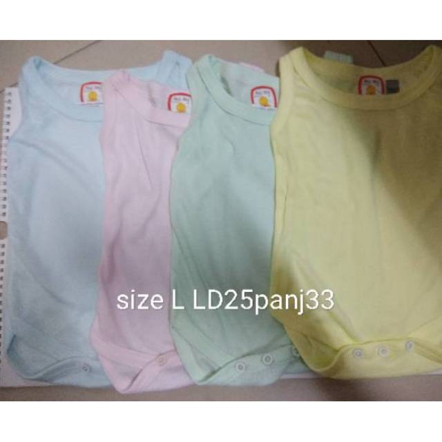  Jumper  Haohao bayi  L polos warna singlet tanpa lengan 