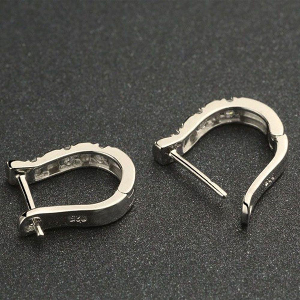 Needway   Anting Hoop Wanita Desain Seni Anting Sepatu Kuda Harp Elegan