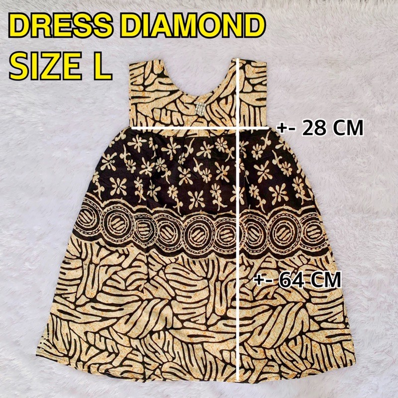 DRESS RAYON DIAMOND SIZE L / ROK DASTER TERUSAN RUMAHAN ADEM MURAH ENAK ANAK CEWEK PEREMPUAN BATIK