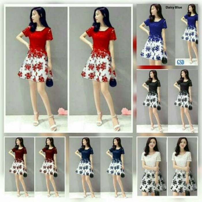 GAUN PESTA NATAL / MINI DRESS BROKAT / DRESS KEKINIAN / DRESS REMAJA
