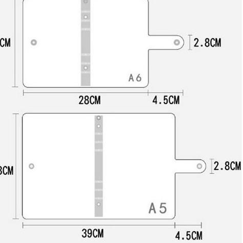 

➧ Notebook Cover Clear Binder Bening Transparan A5 A6 / 6 Ring Lubang Holes / isi dot grid ゐ