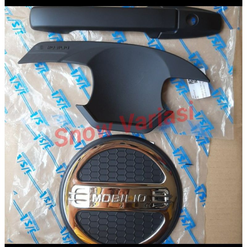 Paket Cover Handle Outer Pintu dan Tank Bensin Mobilio Blacktivo JSL