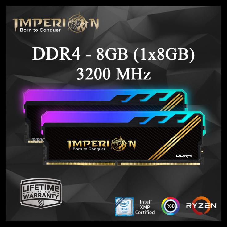 Ram Imperion Rgb Ddr4 16Gb (2X8Gb) 3200Mhz Kit Ram Pc Rgb Gaming Resmi - 8Gb (1X8Gb)