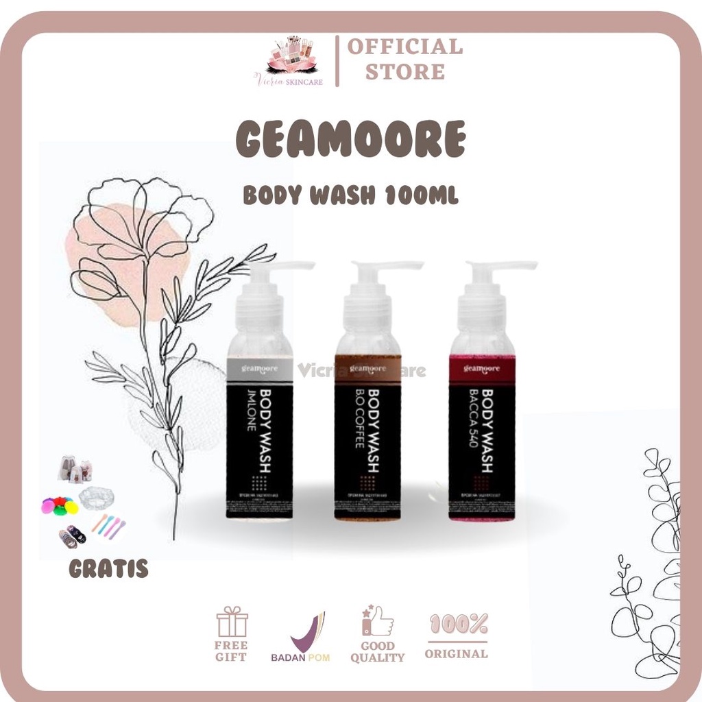 Geamoore body wash 100ml brightening bidy wash with niacinamide
