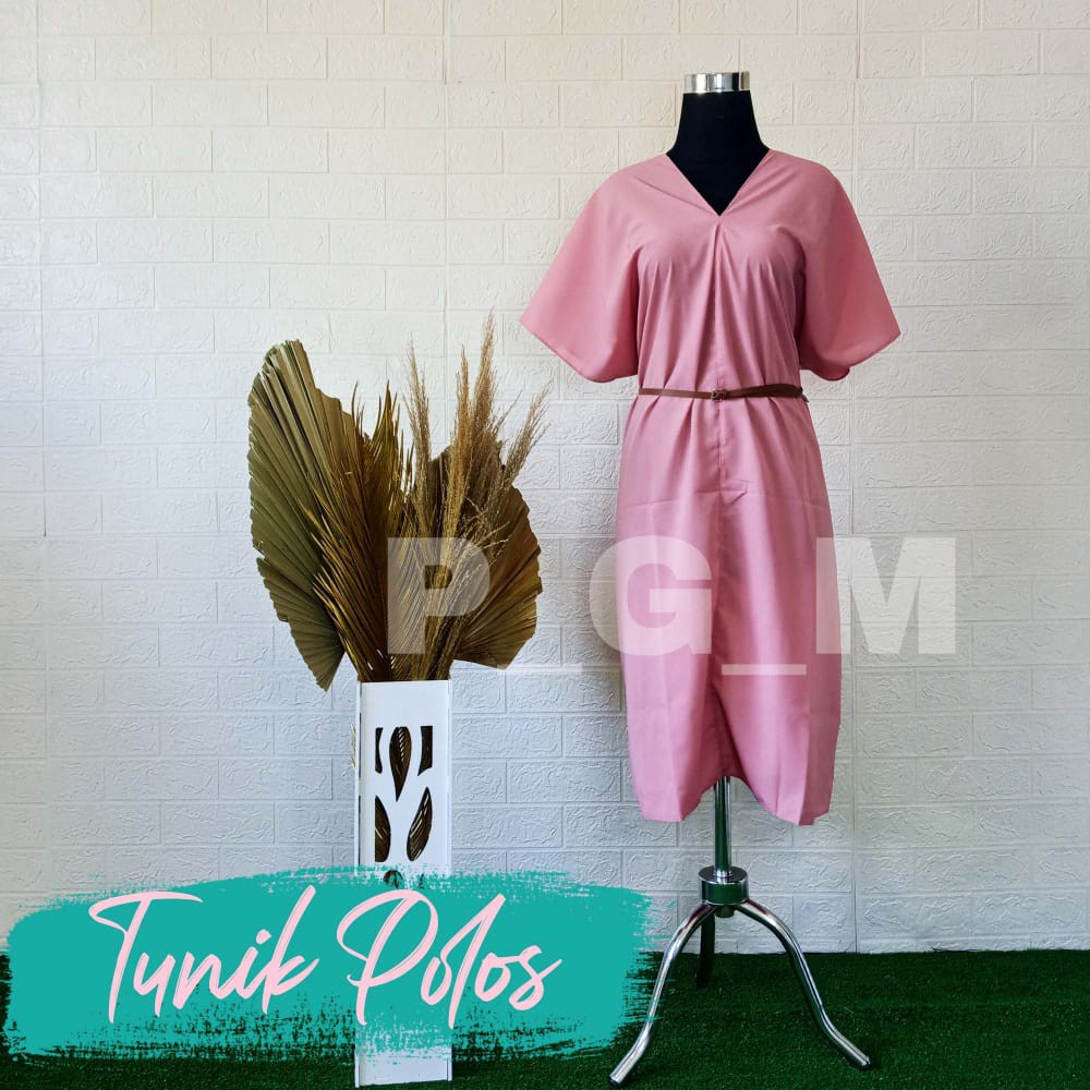 TUNIK POLOS KAFTAN BAJU TUNIK POLOS WANITA TERMURAH TERBARU VNECK LEBIH MUDAH BISA COD