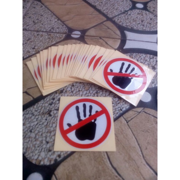 

sticker dilarang tangan cutting
