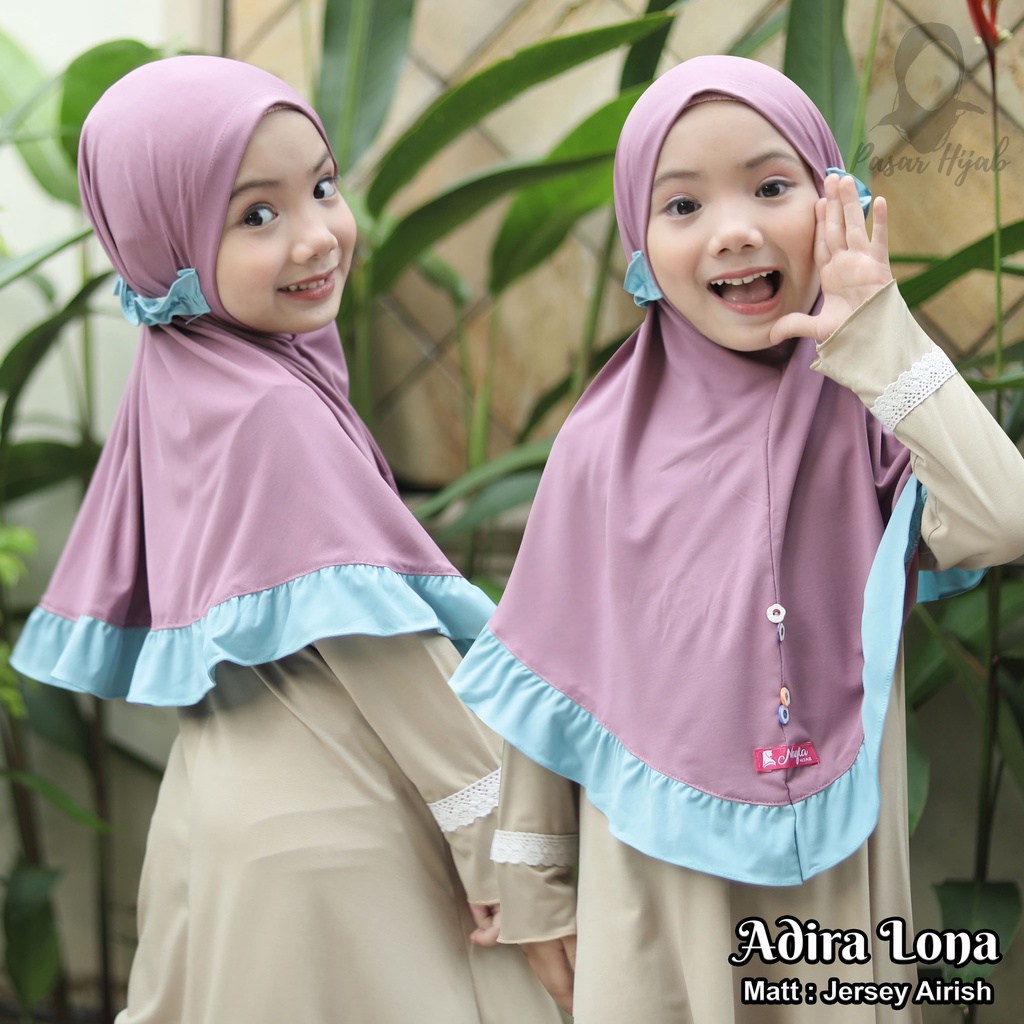 Kerudung Anak Adira Lona Jilbab Anak Jersey Airis Pasar Hija'b