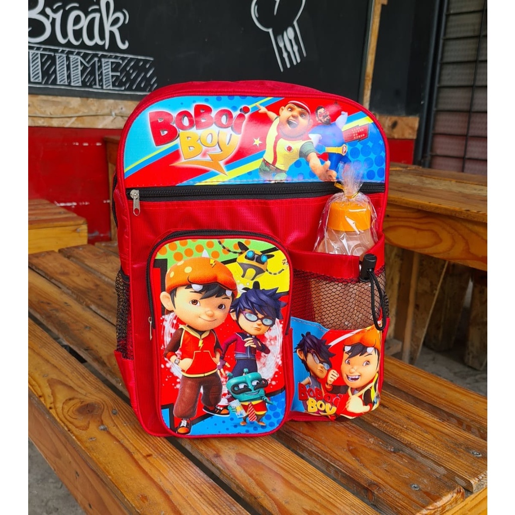 Tas Boboiboy Tas Ransel Sekolah Anak Laki Laki Karakter Boboiboy tas Sekolah Anak Bonus Botol Minum