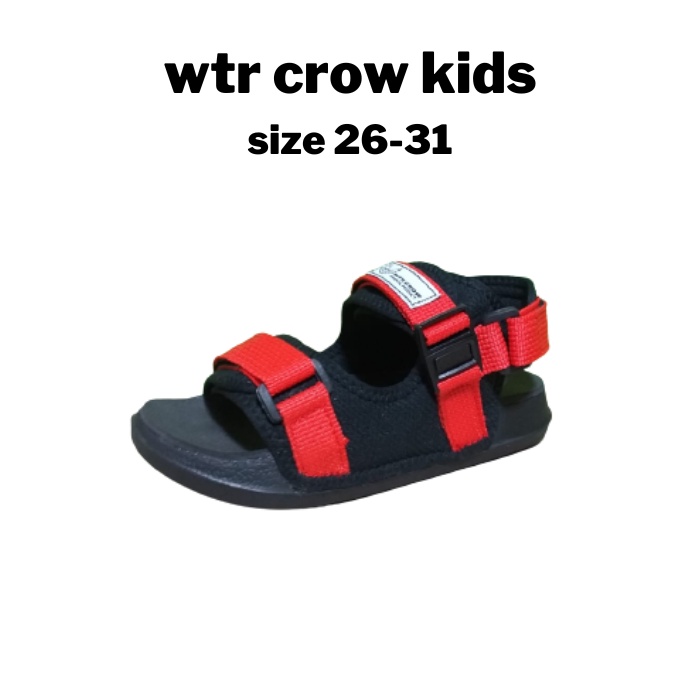 Sandal Gunung Anak Laki Laki Valcro Slip On Anti Slip Phylon Distro Premium WTR Crow Lambo Kids Merah