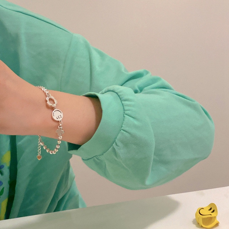 Zomi Gelang Tangan Rantai Wanita Desain Bunga Smiley Face