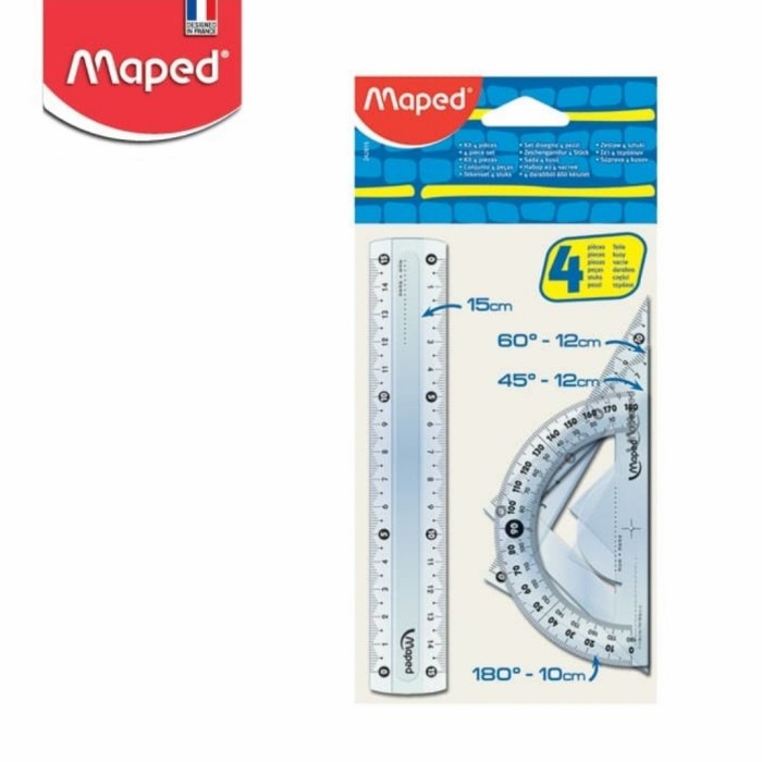 

Gaya Penggaris Maped Mini Set 4 Pcs 15 Cm Essentials Ruler Limited